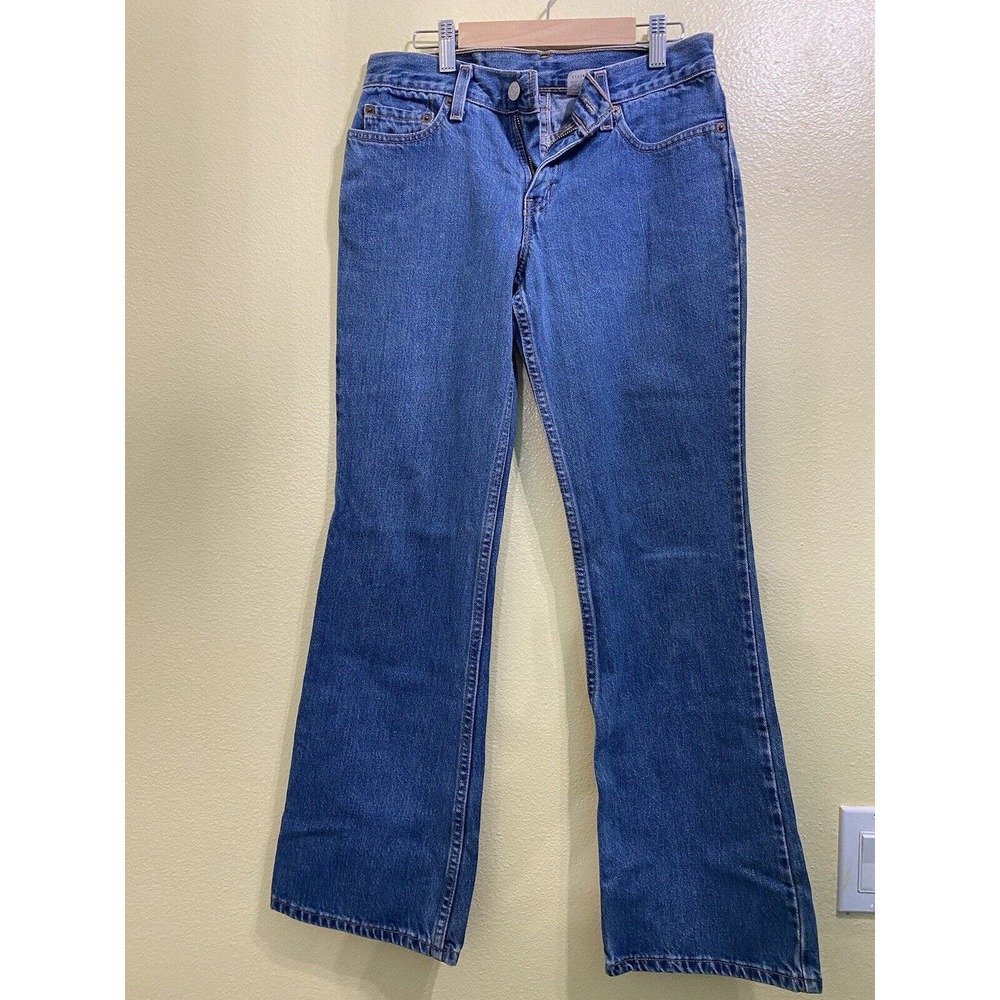 VTG Y2K LEVIS 518 SUPERLOW BOOTCUT Juniors Size 3 S Denim Blue Jeans